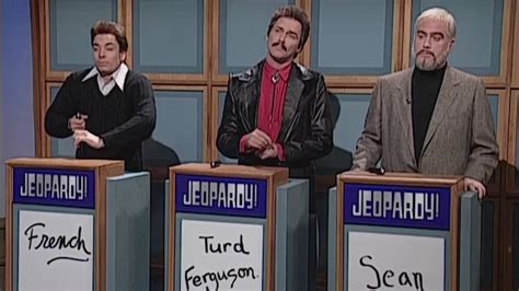 Snl jeopardy. Feb 16, 2015 · February 15, 2015 9:55 PM EST. N o celebration of Saturday Night Live ’s history would be complete without at least one round of Celebrity Jeopardy. Hosted by Will Ferrell as long-suffering host ... 