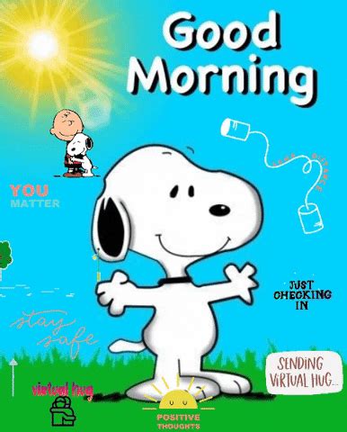 The perfect Good Morning Snoopy Cartoon Animated GIF for your conversation. Discover and Share the best GIFs on Tenor. ... Good Morning. Snoopy. Cartoon. Share URL. Embed. Details File Size: 330KB Duration: 0.600 sec Dimensions: 436x328 Created: 5/14/2019, 3:25:22 PM. Related GIFs. #happy;. 