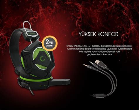 Snopy Rampage SN-R71 Ledli Gaming Oyuncu.