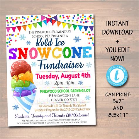 Snow Cone Flyer Template