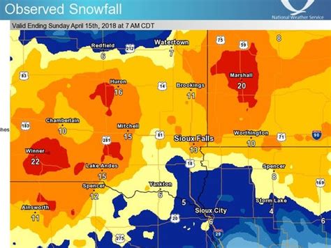 Snow amounts south dakota. 0:57. It's still winter, which means more snow in South Dakota. A winter storm warning was issued in Sioux Falls through Thursday at 6 a.m. Minnehaha County is expecting 4 to 7 inches of snow,... 
