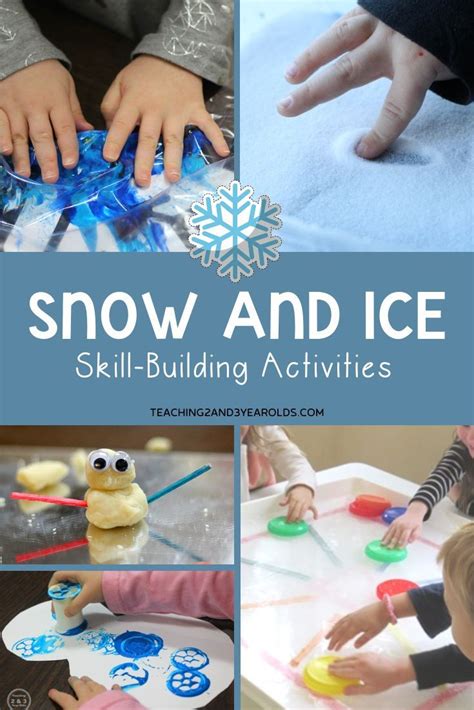 Snow and ice preschool theme.  These preschool winter activities involve ice an...