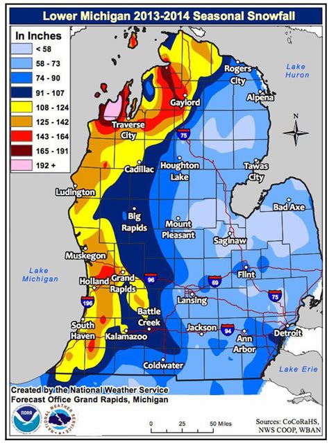 Traverse City at 114.5 inches of total snow is 14 inches above normal. Crossing the Mackinac Bridge, Sault Ste. Marie and Marquette both have significantly more than normal snow totals. Here are ...