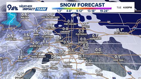 Snow forecast denver.  The southern foothills could get 12-18 Denver's ...