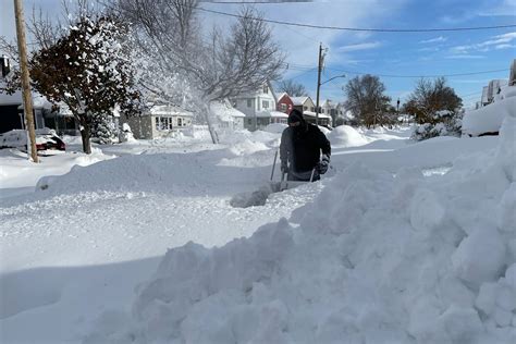 According to the NWS Buffalo, the Buffalo Airport broke a daily snowfall total record set in 1956. As of 1 p.m., the airport has received more than a foot of snow, 12.4 inches to be exact. The .... 