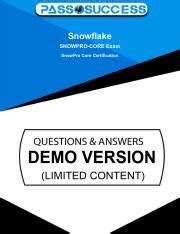 SnowPro-Core PDF Demo