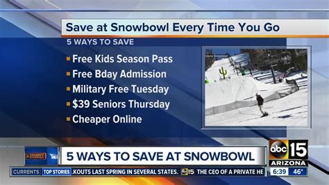 Snowbowl promo code. 5 Day | $299. Access To. Weekday access to Arizona Snowbowl. Your choice of one to five weekdays to ski the entire season. Benefits. Six 30% off online Snowbowl tickets. Click here to learn how to use your benefits! Blackout Dates. Blackout dates: Saturdays, Sundays, 12/27/23 – 12/29/23, 1/1/24-1/2/24. 