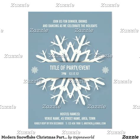 Snowflake Invitation Templates Invitation Design Blog