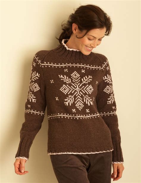 Snowflake Sweater Patterns Yarnspirations Sweater pattern