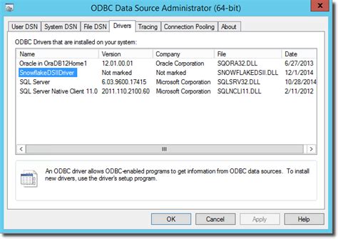 Snowflake odbc driver download windows 64.  Learn the options for variou...