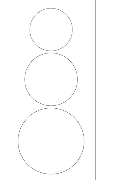 Snowman Circle Template