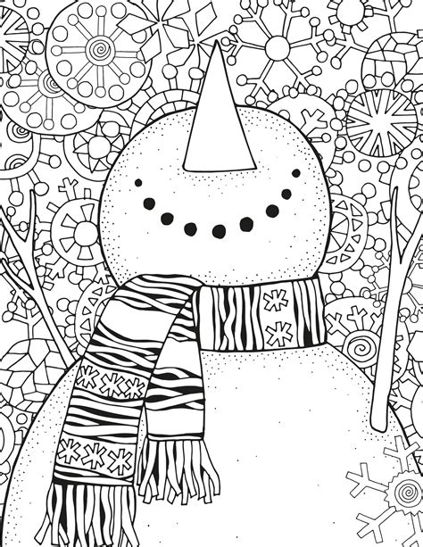 Snowman Coloring Pages For Adults