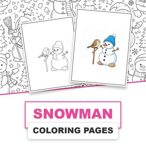 Snowman Coloring Shee