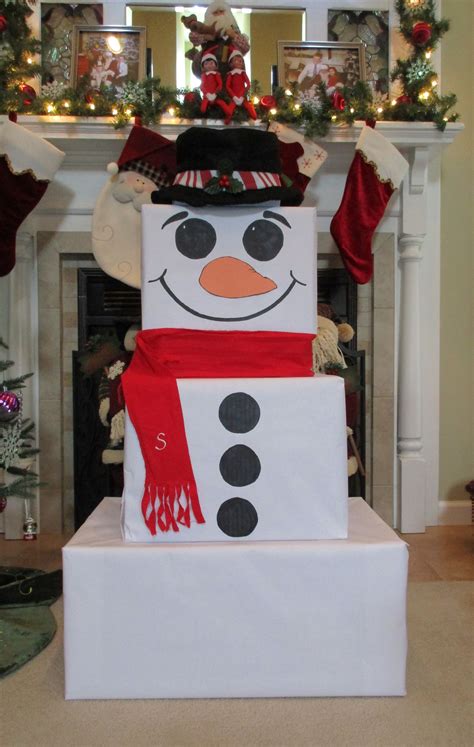 Snowman Gift Tower Ideas
