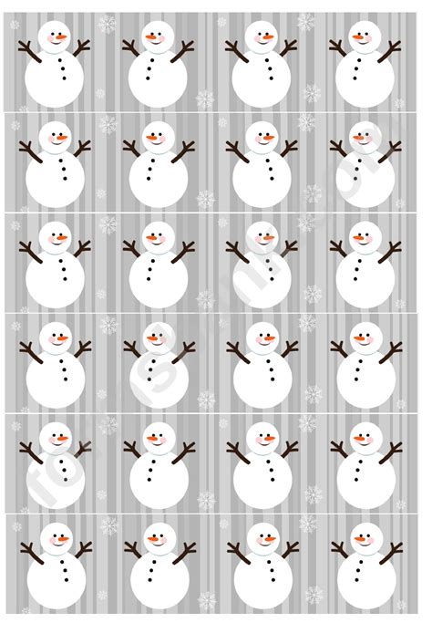 Snowman Paper Chain Template
