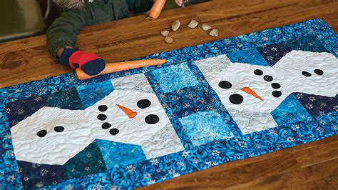 Snowman Table Runner Tutorial — Quilting Tutorials