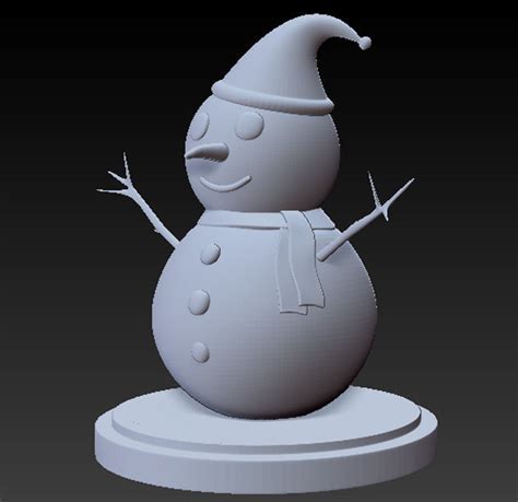 Snowman for 3D Printing CGTrader