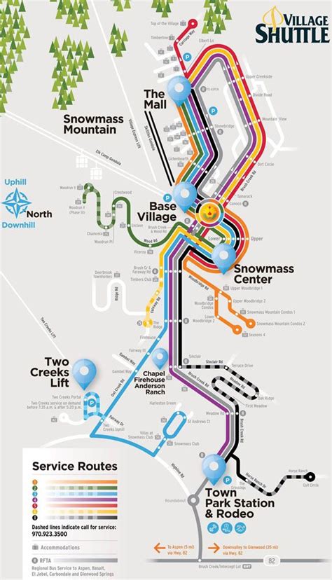 Snowmass Village Bus Map & Route Schedule RFTA - Parking