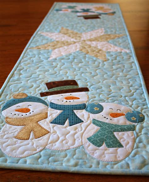 Snowmen Table Runner Pattern Quilt Pattern Pattern Snowmen Etsy