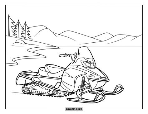 Snowmobile Coloring Pictures