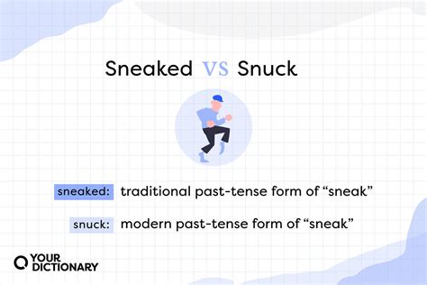 Snuck meaning spanish.  Translate Sneak.  Snuck: Usage Guide SNUCK definition: 1.  Sneaked vs...