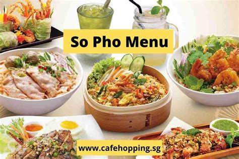 So Pho Singapore Menu Prices Updated 2024 - sgmenu.org