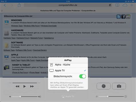 So aktiviert man AirPlay Mirroring auf dem iPad - CHIP