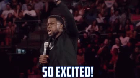 So excited kevin hart gif. Bunger excited charge. Bunger excited charge 3. Bunger excited charge 2. Wombo Combo (Excited) i' so excited i am the only gay disc jokey in ne. It's Happening. I'm so excited saved by the bell. This is for Kaea Campers! You Must Be Very Excited. 