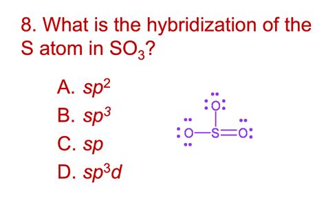 sp2 or sp3. The F-N-F bond angle in the NF3 molecule is slightly less than ________. 109.5°. The electron-domain geometry of a boron-centered compound BH3 is trigonal planar. The hybridization of the central boron atom is ________. sp2. A typical double bond consists of ________. one sigma and one pi bond.. 