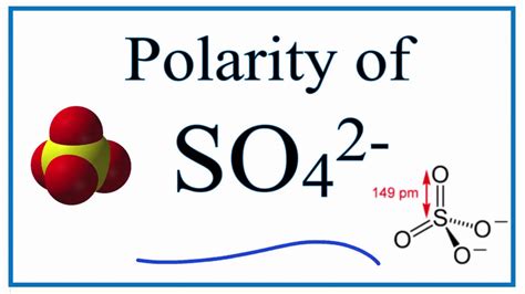 So4 2- polar or nonpolar. Non-polar. There would actually be a resonance structure for SeO4 2-, where the charges and double bonds on the oxygens switch places. The 2- charge would be distributed equally around the four oxygens, making it charged but symmetrical, with no dipole. I understand that there are resonance structures, but does each one leaves 2 oxygens with a ... 