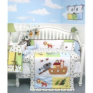 SoHo Noah Ark Baby Crib Nursery Bedding 10 Pcs SET