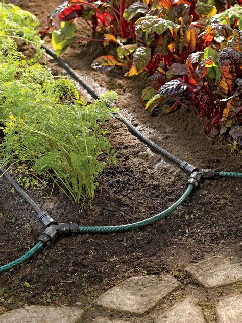 Soaker Hose Irrigation System for Garden Rows