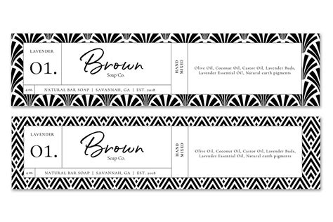 Soap Bar Label Templates CustomDesigned Graphic Patterns Creative