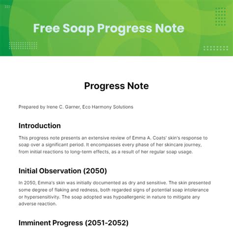 Soap Progress Notes Template Resume Examples