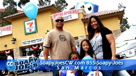 Established in 2011. Soapy Joe’s Car Wash is a family owned and operated business in San Diego County. We’re dedicated to providing quality service, customer satisfaction and eco-friendly technology, all at a great value. With multiple locations offering convenient hours, lightning fast express service and premium upgrades, we make it easy for everyone to enjoy their ride. Because of that .... 