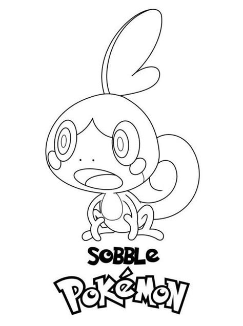 Sobble from Pokemon Sword and Shield Coloring Pages