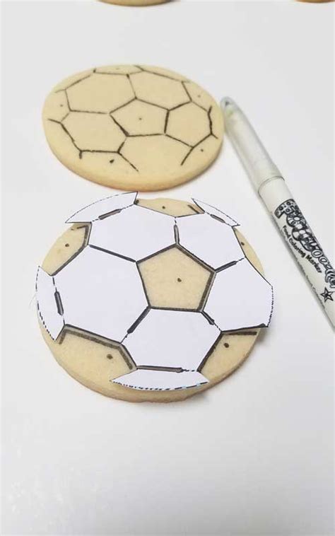 Soccer Ball Cookie Template