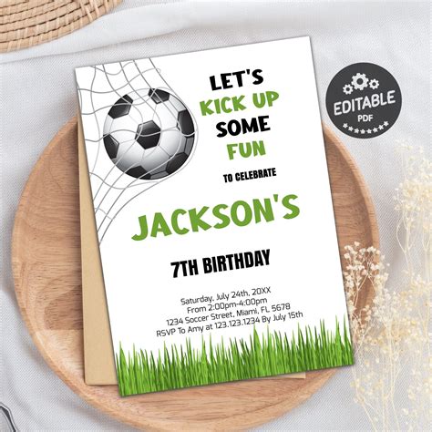 Soccer Birthday Cards To Print Invitation Design Blog