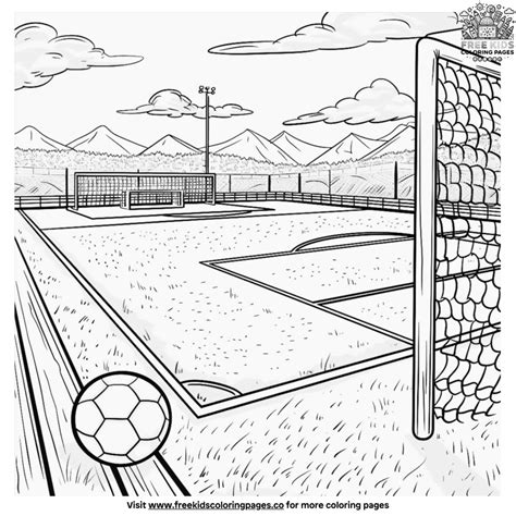 Soccer Field Coloring Page