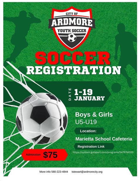 Soccer sign ups near me. Spring & Summer Soccer League. Ages: 5 to 12 - Date for determining age is May 1st. Location: Bamford Sports Complex. Program Dates: June through July. Registration Period: March 4, 2024 through April 28, 2024. Note: Registrations will be taken online, please call 954-327-3941 for more information. … 