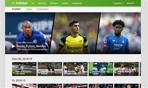 Soccer streaming websites. 6. Disney+ Hotstar. Hotstar is a legal free live football streaming site with a smooth video player, eliminating the need for signing up. You can directly watch live football streams and replays of your favorite tournaments. Disney+ Hotstar is accessible only in India, making it ideal for watching football in the region. 