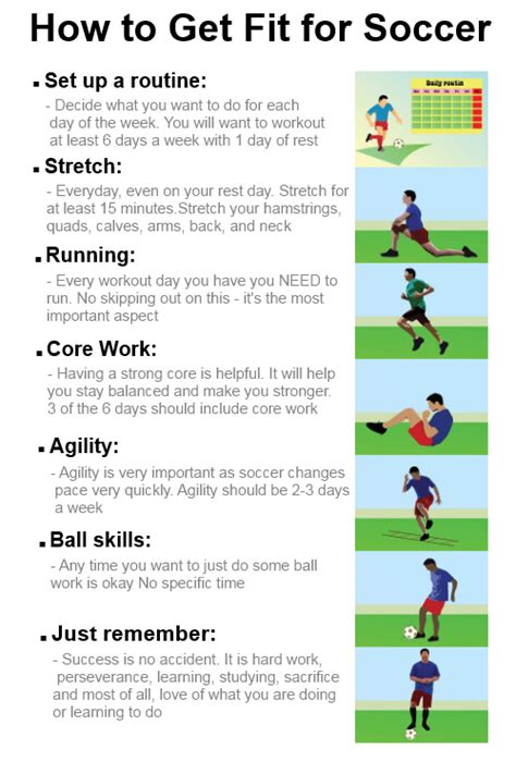 Soccer workouts. Improve your soccer game with these 6 workouts that focus on touch, control, passing, shooting, and fitness. Learn how to juggle, dribble, wall pass, and more with exercises and videos. 