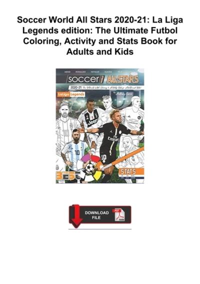 Read Online Soccer World All Stars 202021 La Liga Legends Edition The Ultimate Futbol Coloring Activity And Stats Book For Adults And Kids By Anthony Curcio