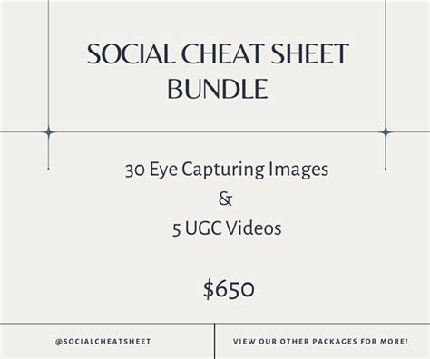 Social Cheat Sheet Bundle Social Cheat Sheet