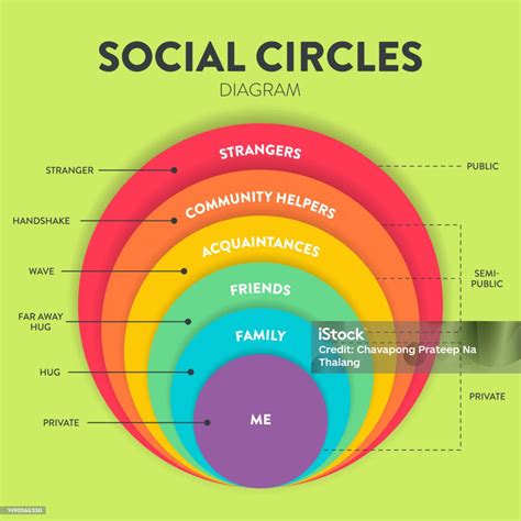 Social Circles Intimacy and Relationships Infographic Circle Diagram