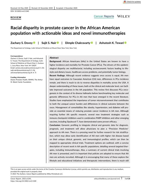 Social Determinants of Health and Racial Disparities: Prostate Cancer R…