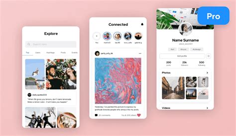 Social Media App Template Social Media App Design Uizard