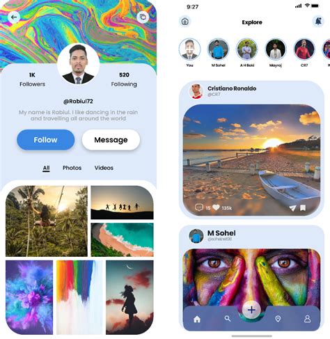 Social Media App UI Figma