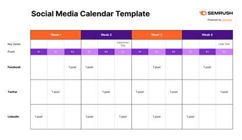 Social Media Content Plan Template