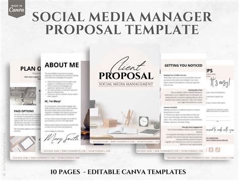 Social Media Manager Proposal Template